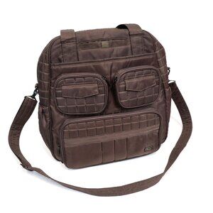❤️ Lug Puddle Jumper Original Walnut Brown Weekender + Pouch